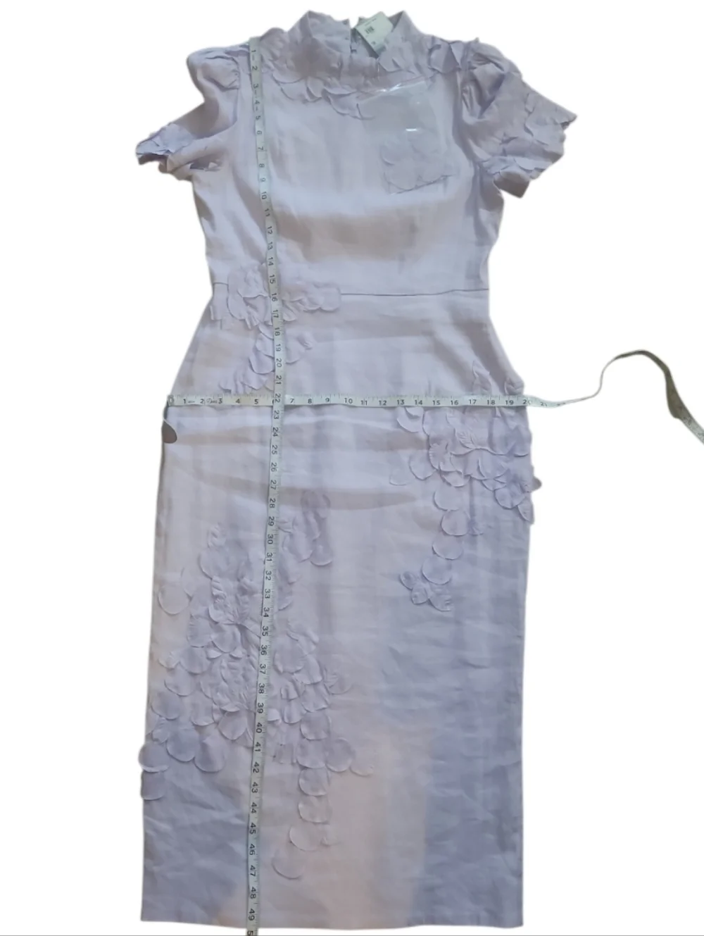 Antonio Melani Willow Floral Applique Mock Neck Midi Dress  Purple Sz 10 NWT - Picture 8 of 11